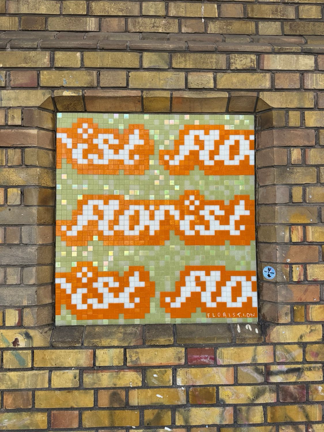Brick Lane / Opposite Dray Walk mosaic artwork in London