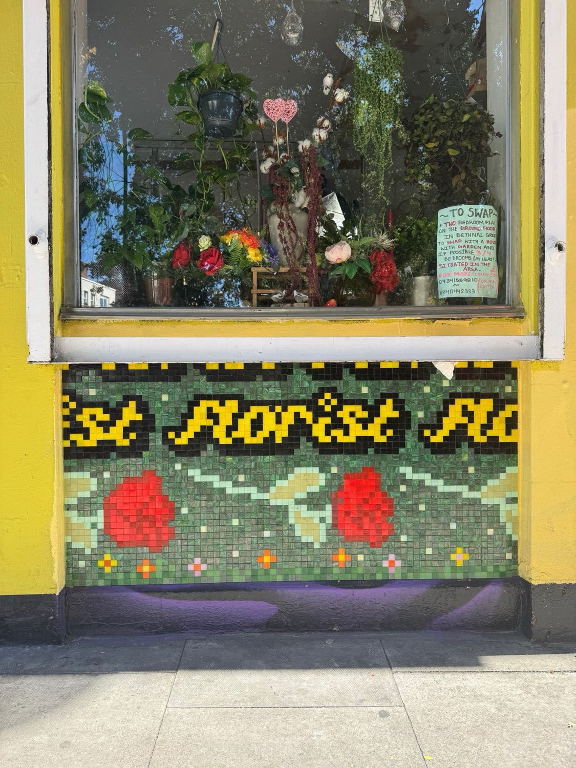 Siansah's Florist / St Mathew's Row / Off Bethnal Green Road mosaic artwork in London