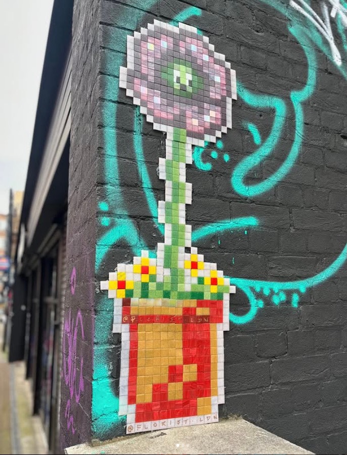 Whitby Street, Junction of Chance Street mosaic artwork in London