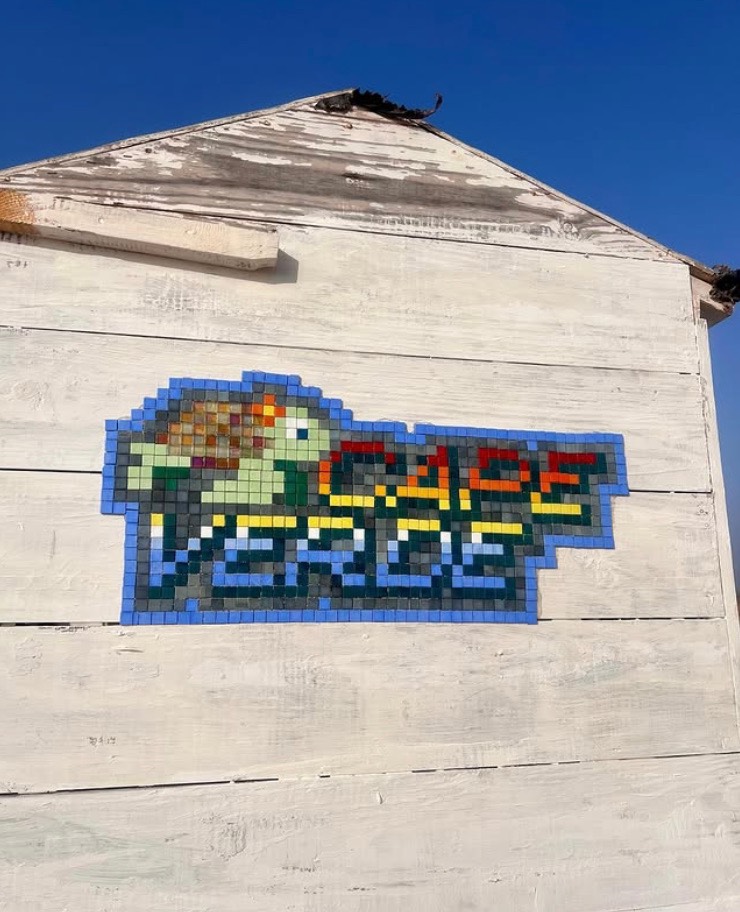 Denys Beachshop, Praia de Lacacao, Boa Vista, Cape Verde mosaic artwork in Boa Vista