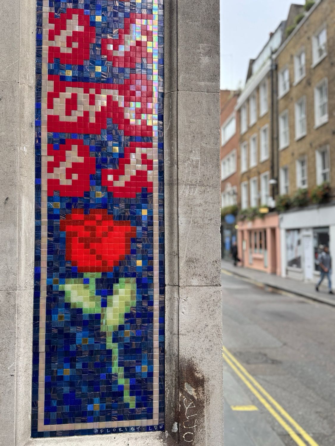 Beak Street, Junction of Marshall Street W1 mosaic artwork in London